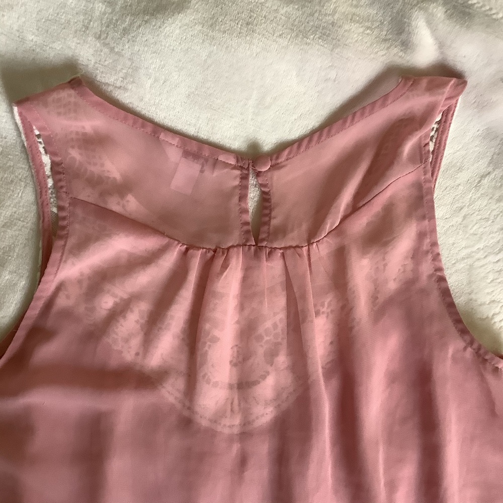 Pink & White Lace Top - Picture 3 of 9